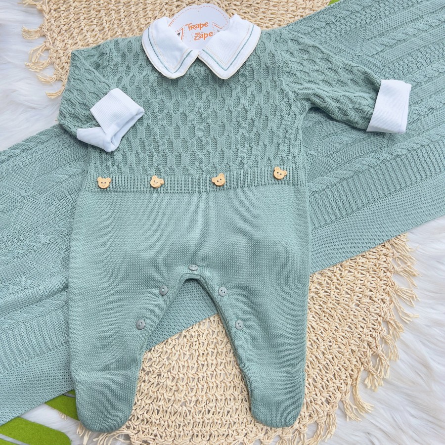  Saída de Maternidade Henry - Verde Manta Luxo